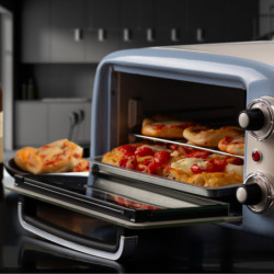 Ariete VINTAGE 3919/05 Electric Oven, 800W, 10 L, 3 settings, Up to 230°C, Double-paned glass, 60-minute timer, Blue