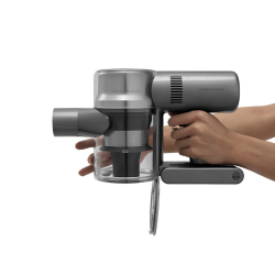 Aspirator vertical Dreame V11 VVN6, 450W, 150AW, 25000Pa, 125000 rpm, 0.5 l, 3 moduri, 90 min, OLED, HEPA, Indicatori, Gri/Rosu