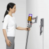Aspirator vertical Dyson V12 Slim Detect Absolute 448884-01, 150AW, 340 ml, 60 min autonomie, 3 moduri, Afișare date în timp real, Senzor de praf, Iluminat, Nichel/galben