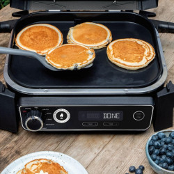 NINJA Woodfire XSKGRIDPLTEUK Grill Plate, 36 x 28 cm, Compatible with OG700 Series, Non-stick coating, Ceramic, Black