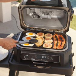 NINJA Woodfire XSKOGXLFPLTEU Grill Plate, 45 x 31 cm, Compatible with OG850/OG901 Series, Non-stick Coating, Ceramic, Black