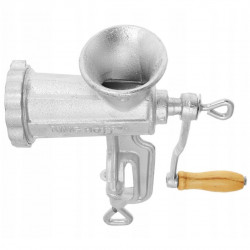 Kinghoff KH 1427 kézi húsdaráló, 8-as méret, öntöttvas, 6 tartozék, szürke