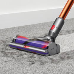 Dyson Cyclone V10 Absolute 448883-01 álló porszívó, 150AW, 125 000 fordulat/perc, 0,77 l, 60 perc, 3 üzemmód, 2 Tier Cyclone™, HEPA, csendes, higiénikus ürítés, nem gubancolódik, nikkel/narancssárga
