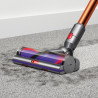 Dyson Cyclone V10 Absolute 448883-01 álló porszívó, 150AW, 125 000 fordulat/perc, 0,77 l, 60 perc, 3 üzemmód, 2 Tier Cyclone™, HEPA, csendes, higiénikus ürítés, nem gubancolódik, nikkel/narancssárga