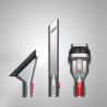 Κάθετη ηλεκτρική σκούπα Dyson Cyclone V10 Absolute 448883-01, 150AW, 125.000 σ.α.λ., 0,77 l, 60 λεπτά, 3 λειτουργίες, 2 Tier Cyclone™, HEPA, Αθόρυβη, Υγιεινή εκκένωση, Χωρίς μπλέξιμο, Νικέλιο/πορτοκαλί