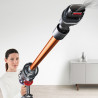 Dyson Cyclone V10 Absolute 448883-01 álló porszívó, 150AW, 125 000 fordulat/perc, 0,77 l, 60 perc, 3 üzemmód, 2 Tier Cyclone™, HEPA, csendes, higiénikus ürítés, nem gubancolódik, nikkel/narancssárga