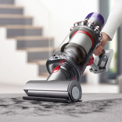 Dyson Cyclone V10 Absolute 448883-01 álló porszívó, 150AW, 125 000 fordulat/perc, 0,77 l, 60 perc, 3 üzemmód, 2 Tier Cyclone™, HEPA, csendes, higiénikus ürítés, nem gubancolódik, nikkel/narancssárga