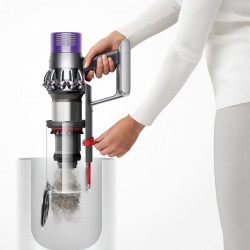 Dyson Cyclone V10 Absolute 448883-01 álló porszívó, 150AW, 125 000 fordulat/perc, 0,77 l, 60 perc, 3 üzemmód, 2 Tier Cyclone™, HEPA, csendes, higiénikus ürítés, nem gubancolódik, nikkel/narancssárga