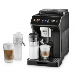 Espressor automat DeLonghi Eletta Explore ECAM450.65.G, 1450W, 19 bar, 1.8l, Wi-Fi, Touch TFT display, LatteCrema hot/cool, Twin Shot, To-Go, Cafea boabe, Negru/Gri