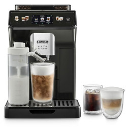 Καφετιέρα DeLonghi Eletta Explore ECAM450.65.G, 1450W, 19 bar, 1.8l, Wi-Fi, Touch TFT display, LatteCrema hot/cool, Twin Shot, To-Go, +Ground coffee, Μαύρο/γκρι