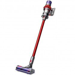 Вертикална прахосмукачка Dyson Cyclone V10 Absolute 244393-01, 150AW, 125000 об/мин, 0.77l, 60 мин, 3 режима, 2 Tier Cyclone™, HEPA, Тиха, Хигиенично изпразване, Без заплитане, Никел/червен