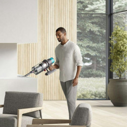 Вертикална прахосмукачка Dyson Gen5detect 446989-01, 280AW, 135000 об/мин, 0.75l, 70 мин, 3 режима, Никел/лилав