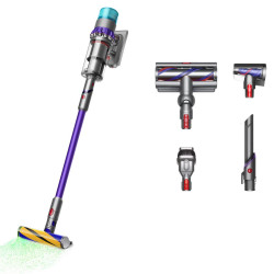 Dyson Gen5detect Upright Vacuum Cleaner 446989-01, 280AW, 135,000 rpm, 0.75 L, 70 min, 3 modes, Nickel/Purple