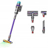 Aspirator vertical Dyson Gen5detect 446989-01, 280AW, 135000 rpm, 0.75l, 70 min, 3 moduri, LCD cu date în timp real, Senzor de particule, Lumina, HEPA, Nichel/violet