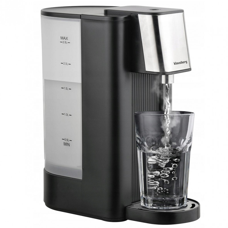 Dozator de apa calda Klausberg KB 7877, 2600W, 2.5l, 95°C, 400-500ml/min, Indicator nivel apa, CE, RoHS, Negru