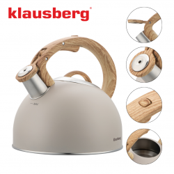 Klausberg KB 7913, 2,5 L, fa hatású fogantyú, indukciós, bézs színű