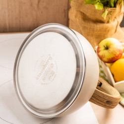 Σφυρίζοντας βραστήρας Klausberg KB 7913, 2.5 L, Λαβή με εφέ ξύλου, Επαγωγή, Μπεζ