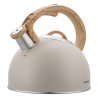 Klausberg KB 7913 Whistling Kettle, 2.5 L, Wood-Effect Handle, Induction, Beige