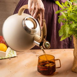 Klausberg KB 7913, 2,5 L, fa hatású fogantyú, indukciós, bézs színű