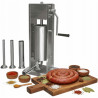 Μηχανή πλήρωσης λουκάνικων Klausberg KB 7930, 5 kg, χειροκίνητη, 4 χαλύβδινα ακροφύσια, βαλβίδα εξαέρωσης, κύλινδρος κύλισης, Inox