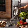 Μηχανή πλήρωσης λουκάνικων Klausberg KB 7930, 5 kg, χειροκίνητη, 4 χαλύβδινα ακροφύσια, βαλβίδα εξαέρωσης, κύλινδρος κύλισης, Inox