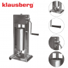 Μηχανή πλήρωσης λουκάνικων Klausberg KB 7930, 5 kg, χειροκίνητη, 4 χαλύβδινα ακροφύσια, βαλβίδα εξαέρωσης, κύλινδρος κύλισης, Inox