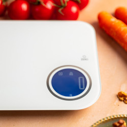 Klausberg KB 7938 Kitchen Scale, 5 kg, Bluetooth, Mobile App, LCD, TARE, 4 Display Modes, Liquids, Indicators, White/Blue