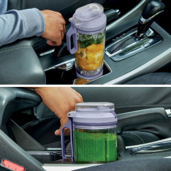 Blender portabil Ninja Blast Max BC251EUGY, 14.4W, 11.1V, 570 ml, 19000 rpm, Zdrobire gheata, Pana la 25 de cicluri, Fara BPA, Gri