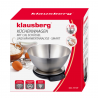 Klausberg KB 7939 Kitchen Scale with Bowl, 5 kg, Bluetooth, Mobile App, LED, TARE, Liquids, 4 Nutritional Values, Stainless Steel