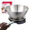 Klausberg KB 7939 Kitchen Scale with Bowl, 5 kg, Bluetooth, Mobile App, LED, TARE, Liquids, 4 Nutritional Values, Stainless Steel