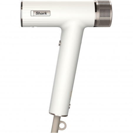Shark HD334EU Hair Dryer, 1700W, Diffuser, 3 Speed Settings, 3 Attachments, Heat Protection, 110°C, Ionizer, White