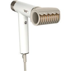 Shark HD334EU Hair Dryer, 1700W, Diffuser, 3 Speed Settings, 3 Attachments, Heat Protection, 110°C, Ionizer, White
