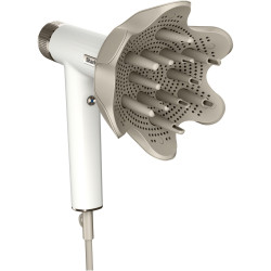 Πιστολάκι Μαλλιών Shark HD334EU, 1700W, Διαχυτής, 3 λειτουργίες, 3 εξαρτήματα, Προστασία από θερμική βλάβη, 110°C, Ιονιστής, Λευκό