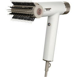 Shark HD334EU Hair Dryer, 1700W, Diffuser, 3 Speed Settings, 3 Attachments, Heat Protection, 110°C, Ionizer, White