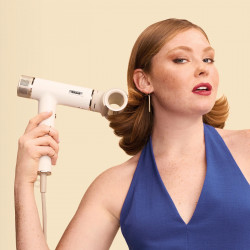 Shark HD334EU Hair Dryer, 1700W, Diffuser, 3 Speed Settings, 3 Attachments, Heat Protection, 110°C, Ionizer, White