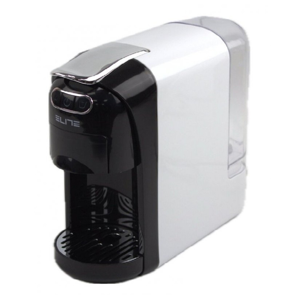 Еспресо машина за мляно кафе и капсули 3в1 Elite CCM-1277W/BL, 1400W, 0.7 л, 3 адаптера, 20 bar, Бял/черен