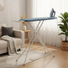 Kinghoff KH 1938 Ironing Board, 107.5 x 30.5 cm, 4 height settings, Iron Rest, Blue