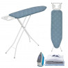 Kinghoff KH 1938 Ironing Board, 107.5 x 30.5 cm, 4 height settings, Iron Rest, Blue