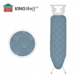 Kinghoff KH 1938 Ironing Board, 107.5 x 30.5 cm, 4 height settings, Iron Rest, Blue