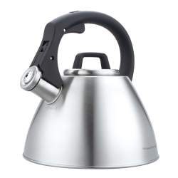 Klausberg KB 7951 Whistling Kettle, 2.5 L, Stainless Steel, Heat-Insulated Handle, Induction Compatible, Matte Stainless Steel