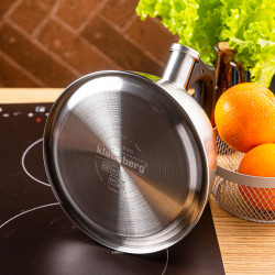 Klausberg KB 7951 Whistling Kettle, 2.5 L, Stainless Steel, Heat-Insulated Handle, Induction Compatible, Matte Stainless Steel