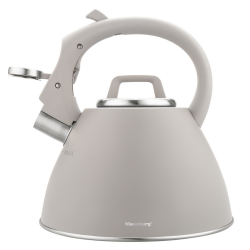 Klausberg KB 7953 Whistling Kettle, 2.5 L, Stainless Steel, Heat-Insulated Handle, Induction Compatible, Beige
