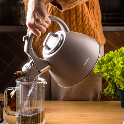 Σφυρίζοντας βραστήρας Klausberg KB 7953, 2.5 l, Ανοξείδωτο, Θερμομονωμένη λαβή, Επαγωγή, Μπεζ