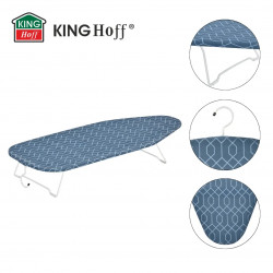 Kinghoff KH 1936 Ironing Board, 76x30.5 cm, Foldable, Hanging Hook, Blue