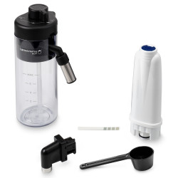 Кафеавтомат DeLonghi Magnifica PLUS ECAM 320.60.B, 1450W, 15 bar, 1.8l, 15 програми, 13 нива на смилане, TFT тъчскрийн, LatteCrema Hot, Опция за кафе на зърна, Черен