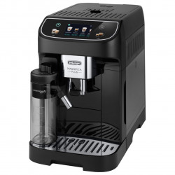 DeLonghi Magnifica PLUS ECAM 320.60.B Coffee Machine, 1450W, 15 bar, 1.8L, 15 programs, 13 grind settings, TFT touchscreen, LatteCrema Hot, Bean-to-cup option, Black