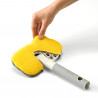 Joseph Joseph CleanTech 2-in-1 Surface Cleaning Mop 6500012, 18.5 cm, Soft-Grip Handle, Gray/Yellow