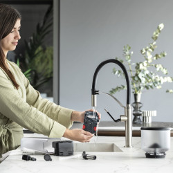 Μηχανή Espresso DeLonghi Rivelia Sand Beige EXAM440.55.BG, 1450W, 19 bar, 1.4l, οθόνη αφής TFT, Twin Shot, Bean Adapt, LatteCrema Hot, 16 ποτά, Μπεζ