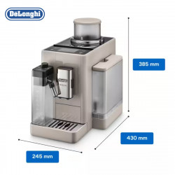 Espressor automat DeLonghi Rivelia Sand Beige EXAM440.55.BG, 1450W, 19 bar, 1.4l, Touchscreen TFT, Twin Shot, Boabe de cafea, LatteCrema Hot, 16 bauturi, Bej