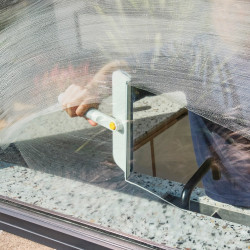 Joseph Joseph CleanTech 2-in-1 Window Cleaning Mop 6500014, 36 cm, Foldable Handle, Gray/Yellow